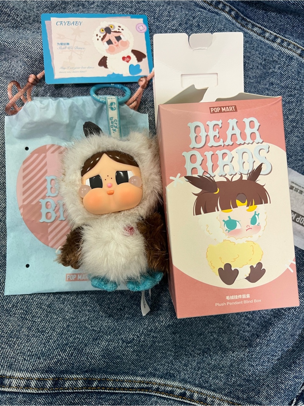 Dear Birds Plush Keychain crybaby